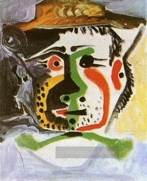 Tete d homme au chapeau 1972 kubistisch Ölgemälde